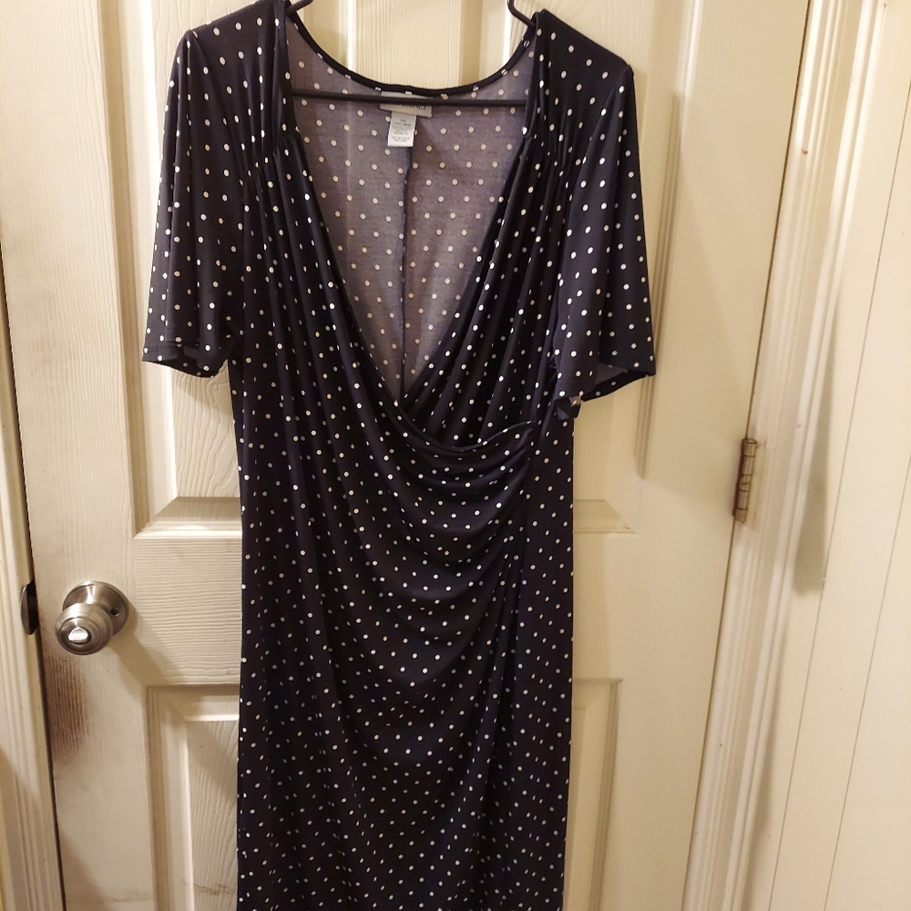 Catherine's black dress with polka dots size 0X (14-16)